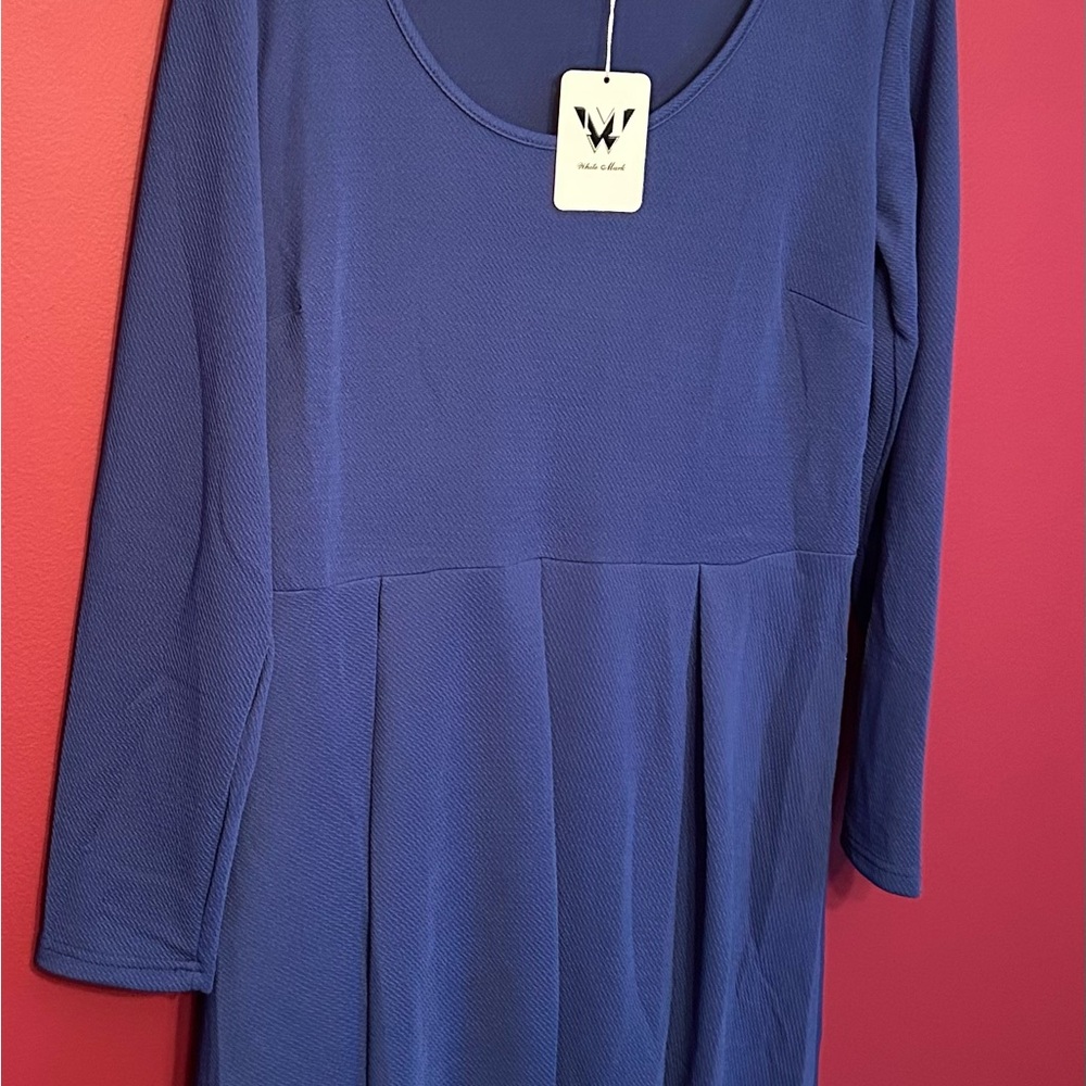 White Mark Royal Blue Dress